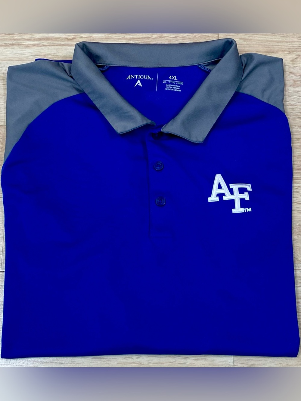 Antigua Air Force Falcons Polo Men’s 4XL Blue AF Short Sleeve Golf Shirt USAFA